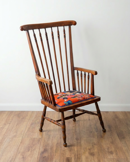 Fauteuil ancien type Windsor XIXe - restauré
