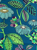 Tissu Thevenon Garden Land - fond vert de chrome