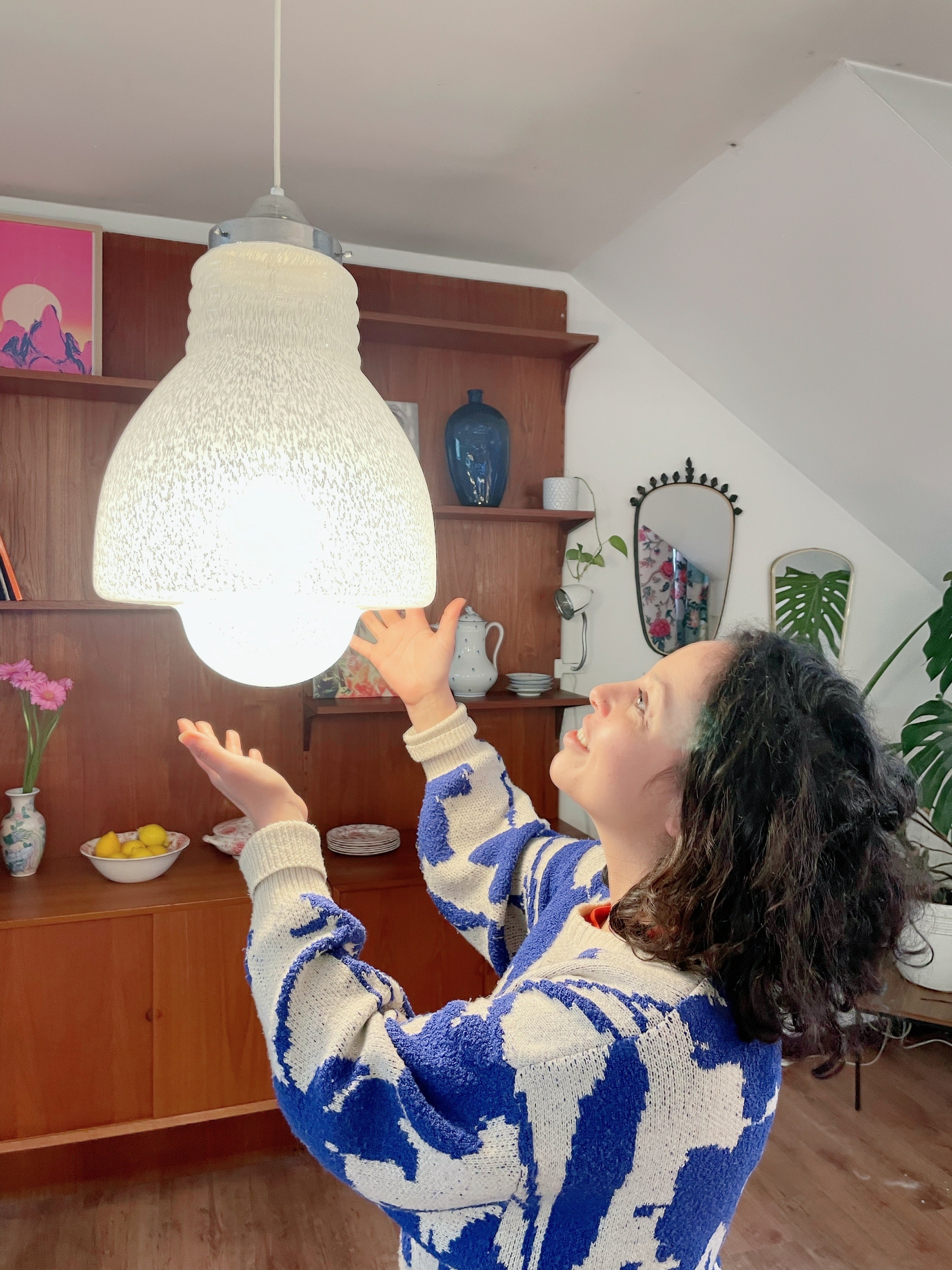 Suspension italienne sculpturale – Esprit Murano