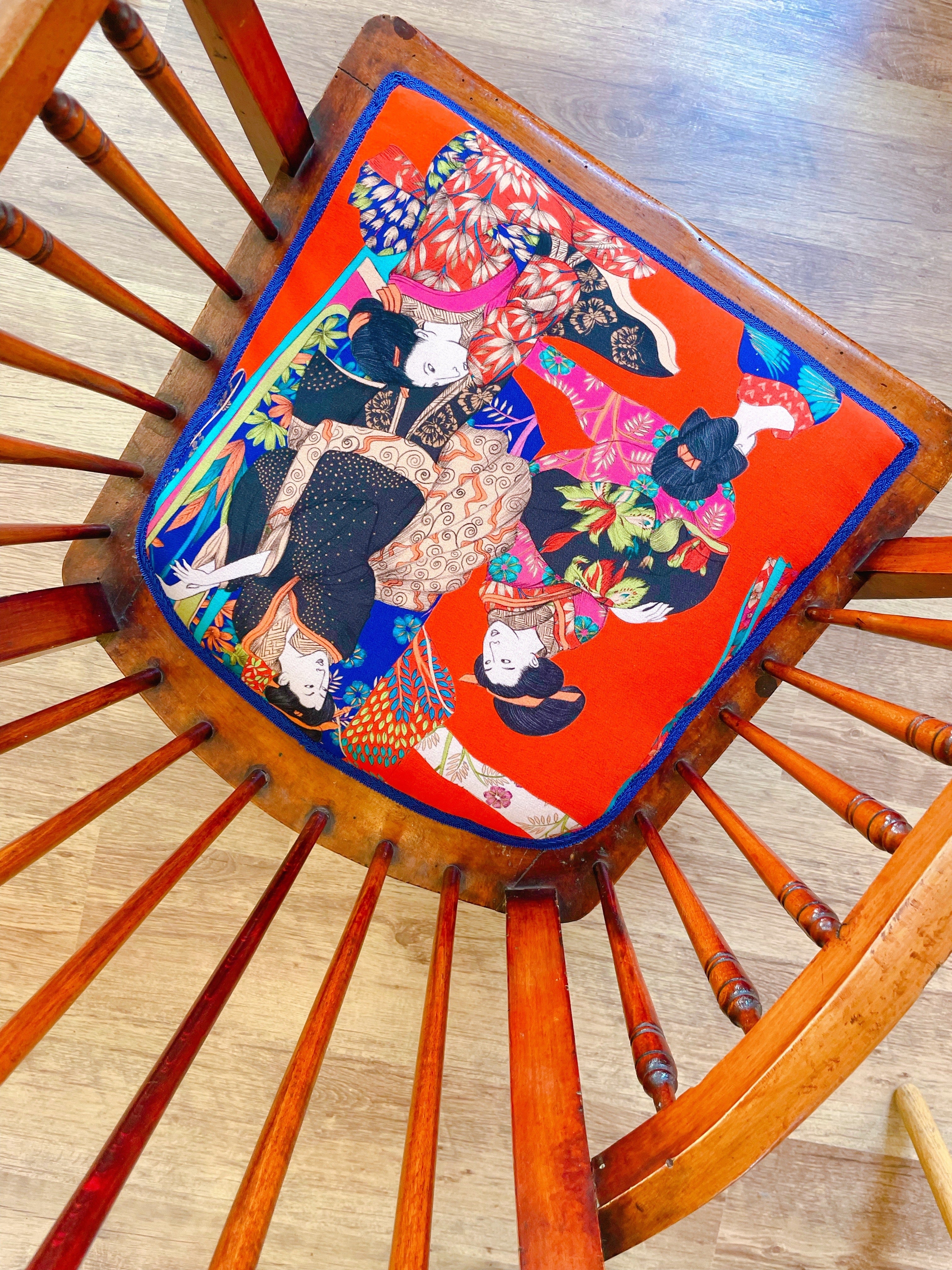 Fauteuil ancien type Windsor XIXe - restauré