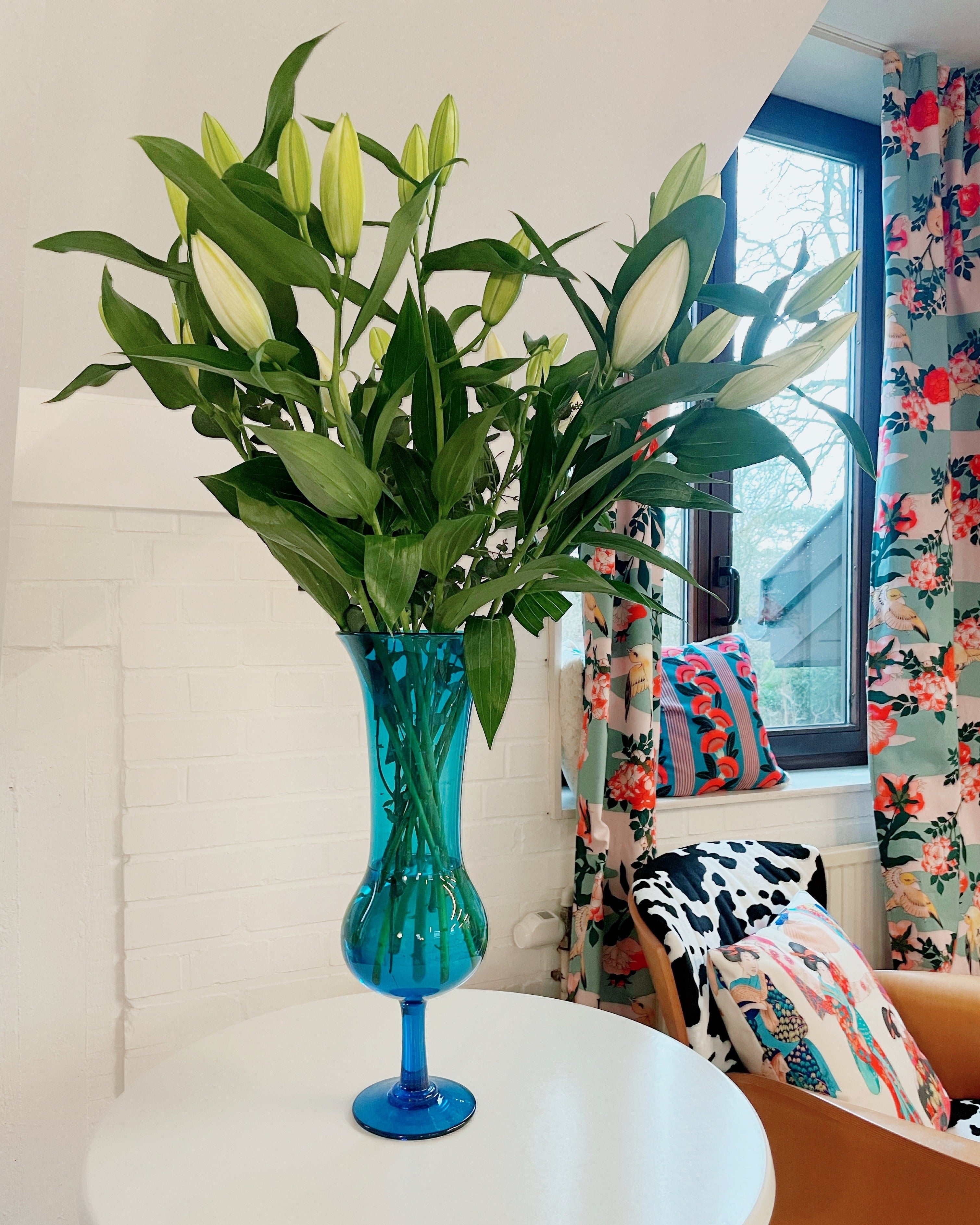 Grand vase - Bleu translucide