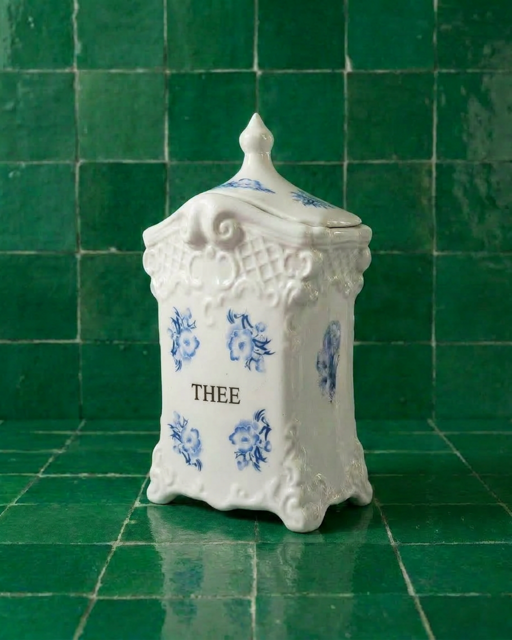 Pot à thé / café Delft bleu & blanc 17 x 9 cm – faïence hollandaise vintage