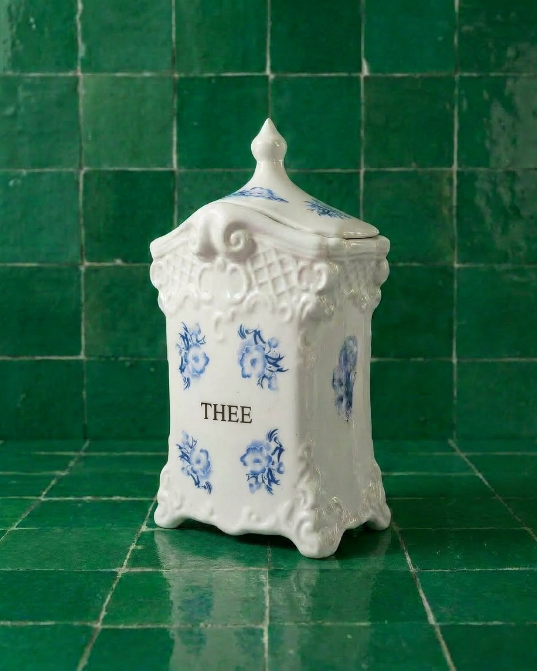 Pot à thé / café Delft bleu & blanc 17 x 9 cm – faïence hollandaise vintage
