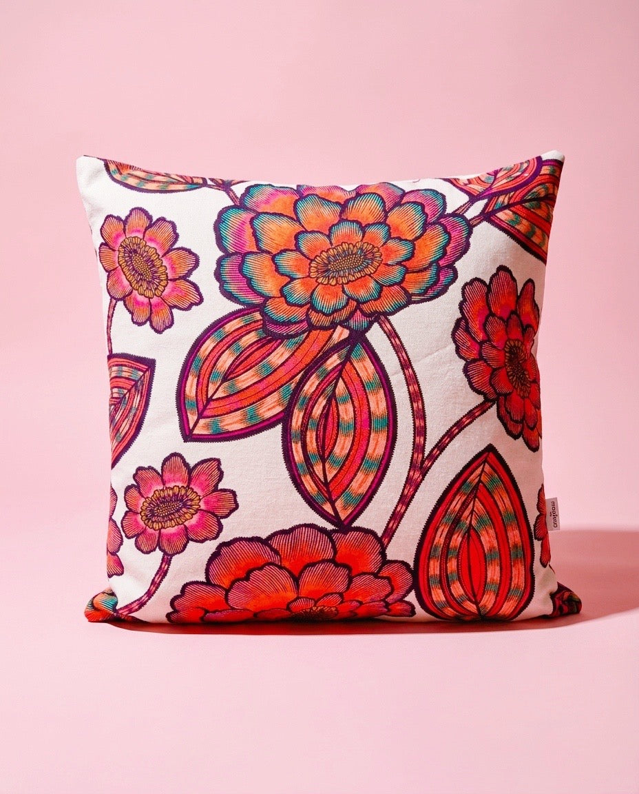 Coussins handmade - Tissu Thevenon Aline fond grège