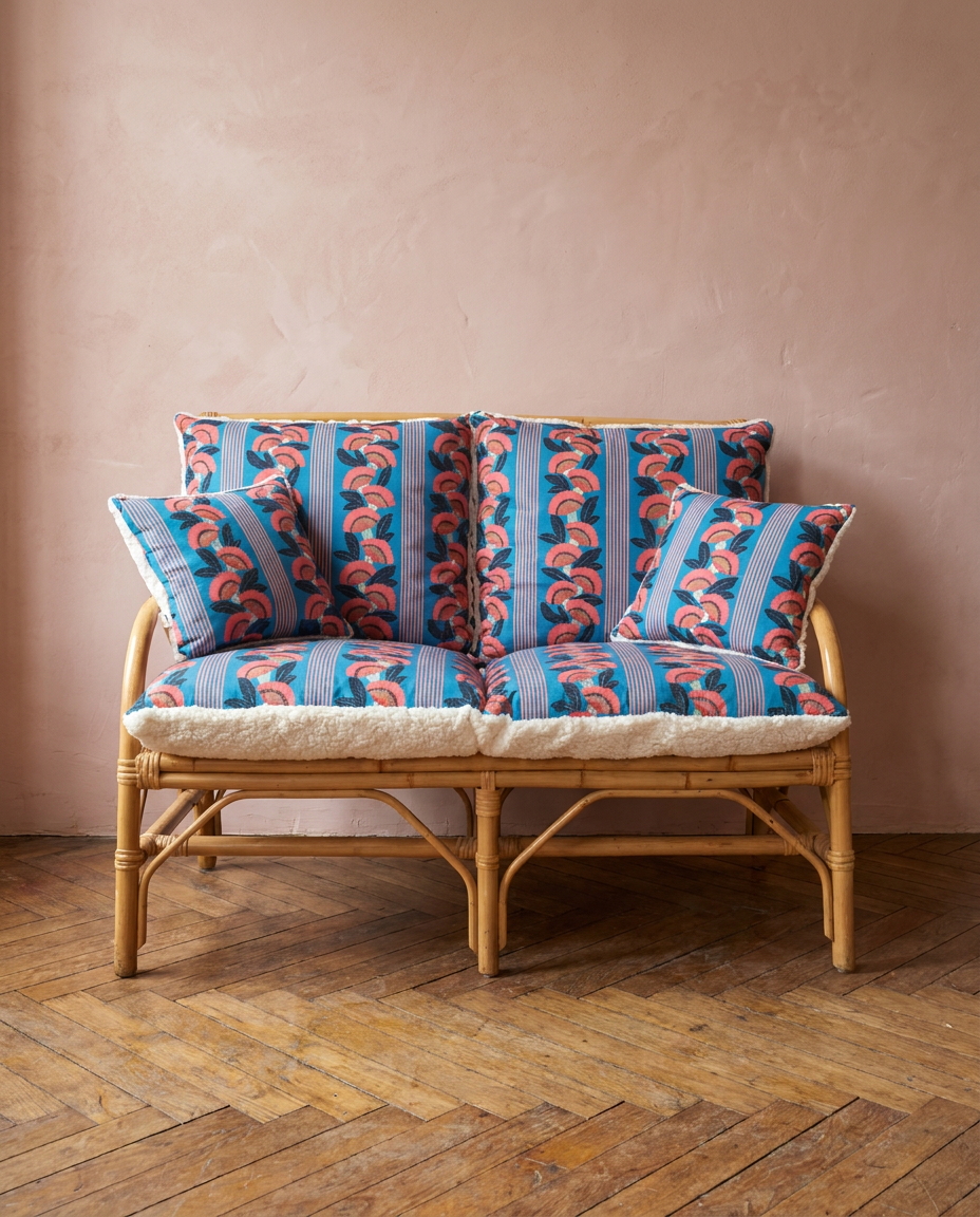 Fauteuil en rotin vintage – revisité à l’atelier