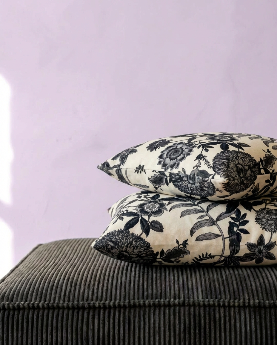 Coussin 60x38cm - Tissu Thevenon Leila