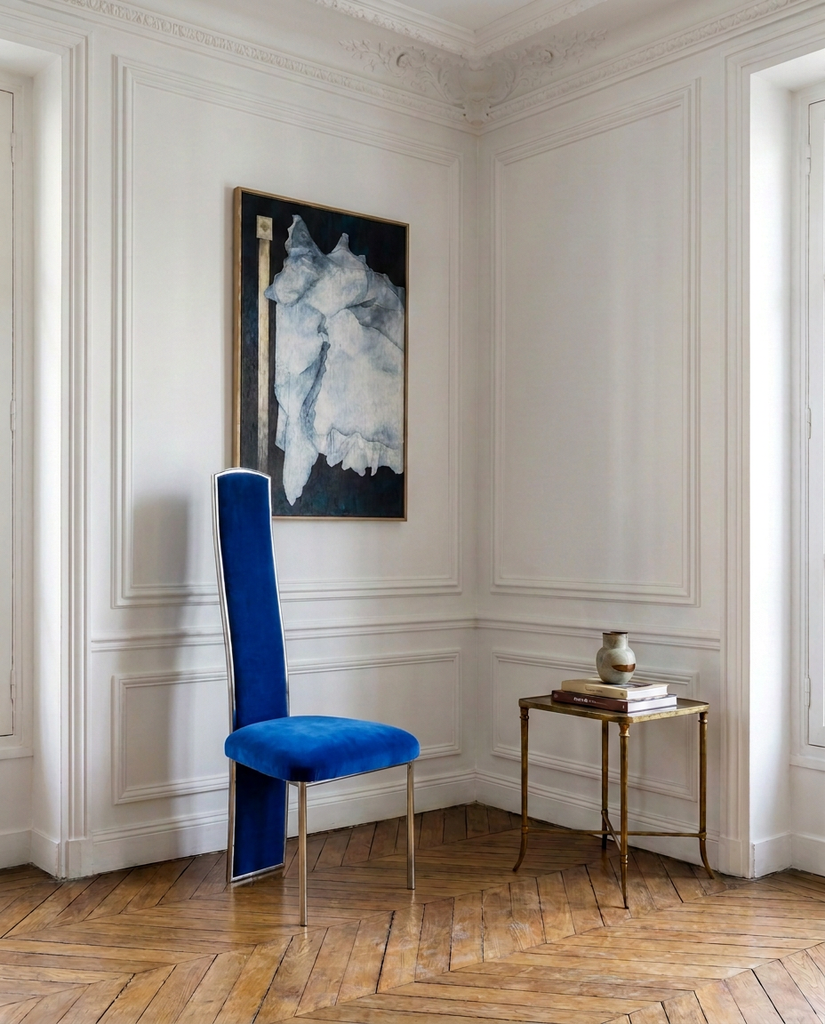 Chaise sculpturale vintage années 70, vue 4