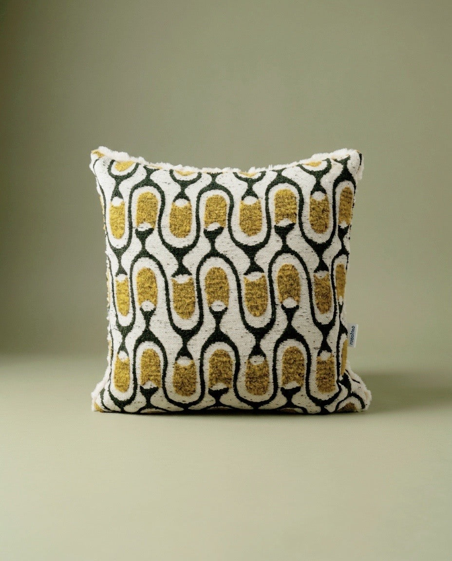 Coussins handmade - Tissu Casal graphique Vert
