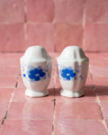 Salière & poivrière Delft bleu & blanc – faïence hollandaise vintage