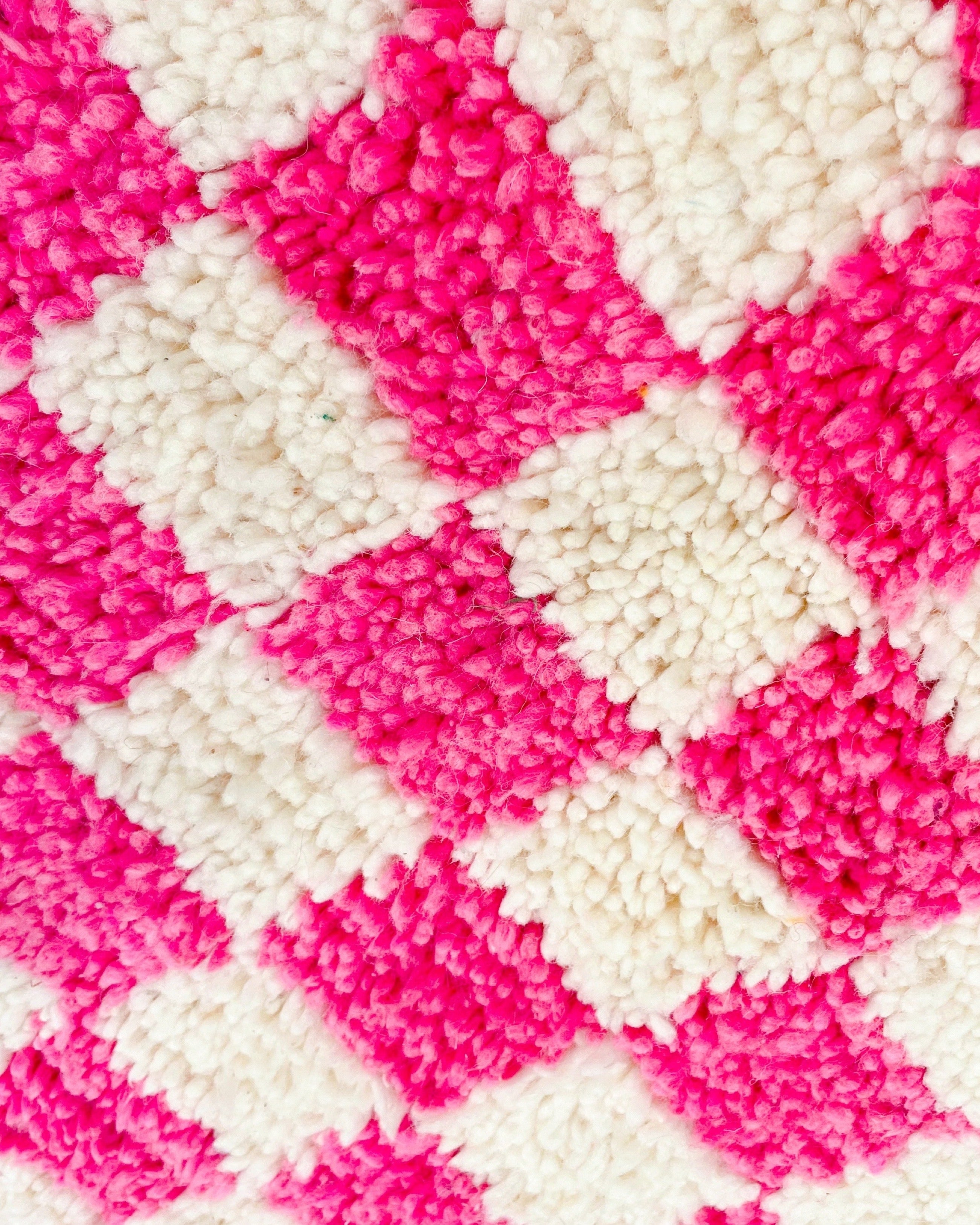 Tapis berbère 150x105cm - Damier rose