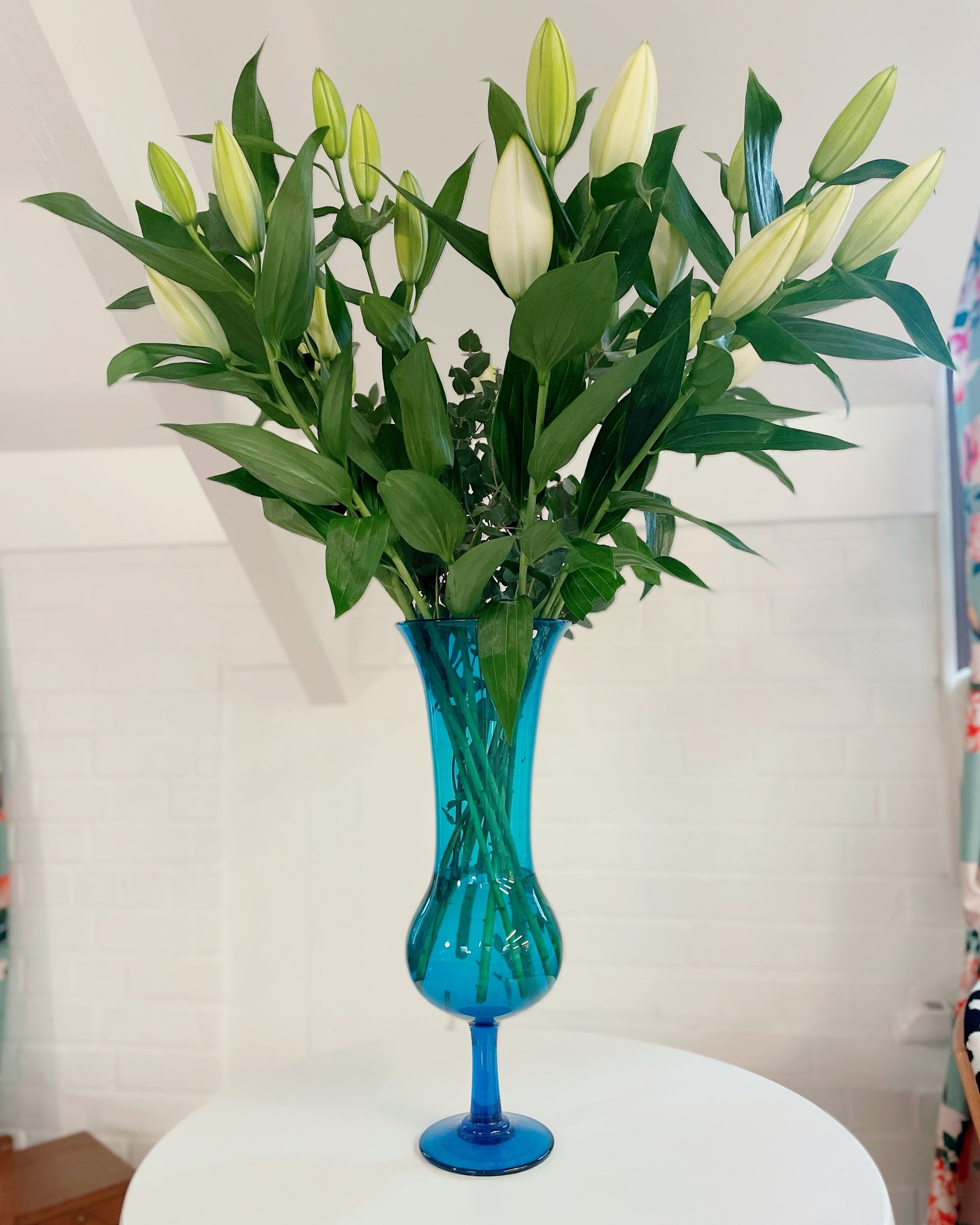 Grand vase - Bleu translucide