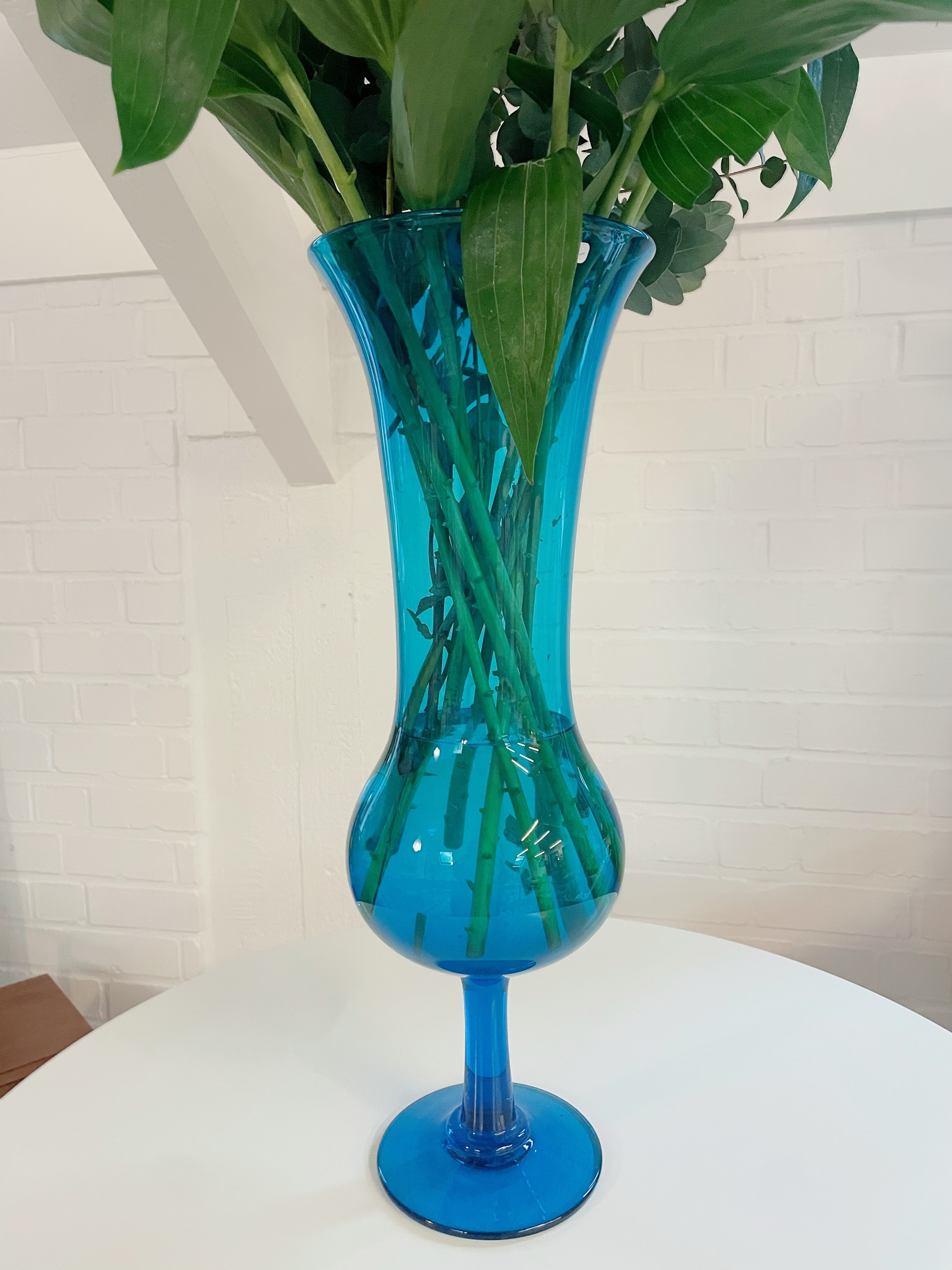 Grand vase - Bleu translucide