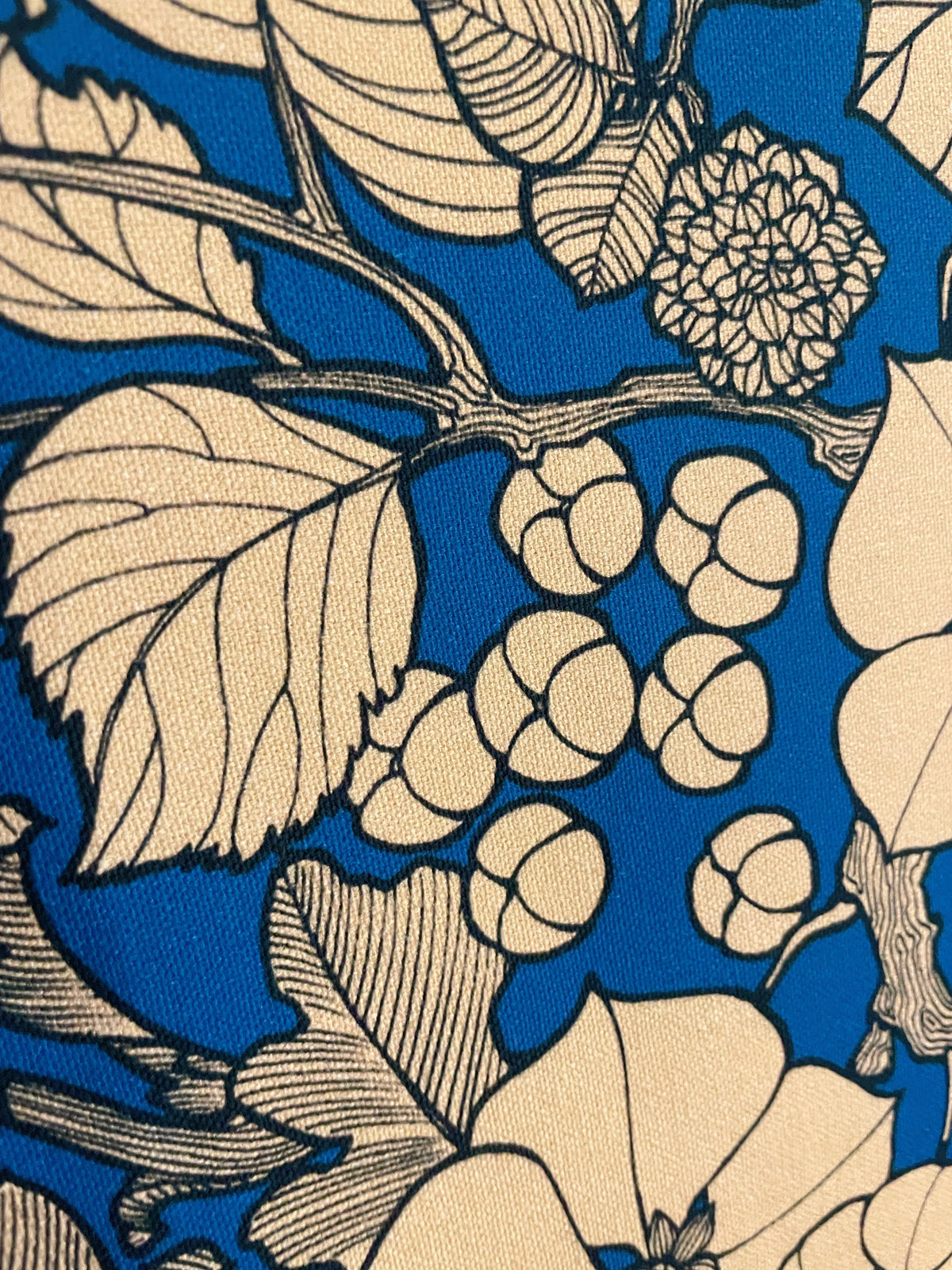 Rideaux Suzie fond bleu – Tissu Maison Thevenon