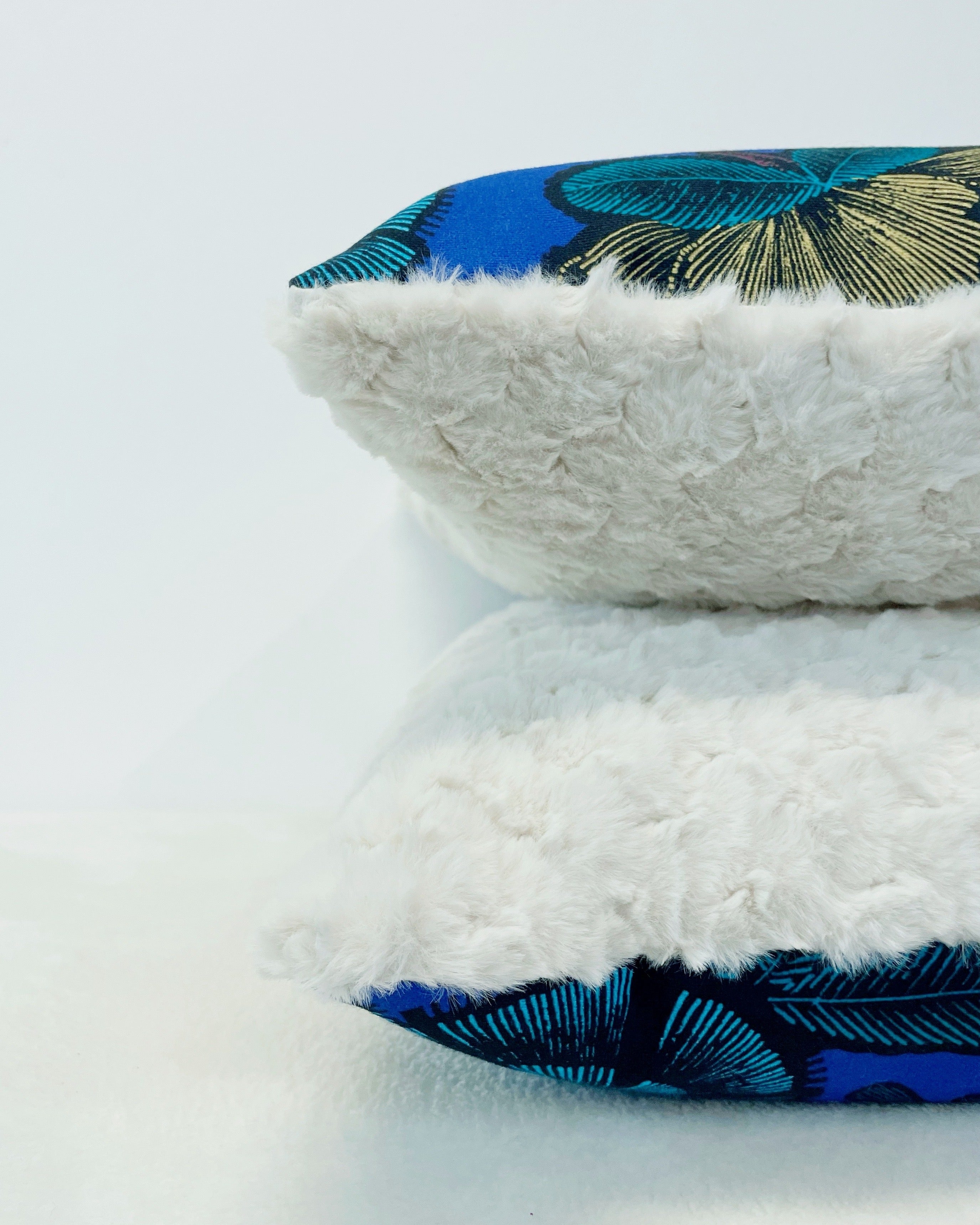 Coussin 50×50 - Tissu Thevenon Kew Garden Bleu