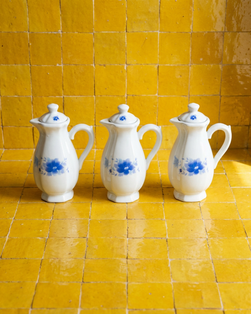 Petite cruche Delft bleu & blanc – faïence hollandaise vintage