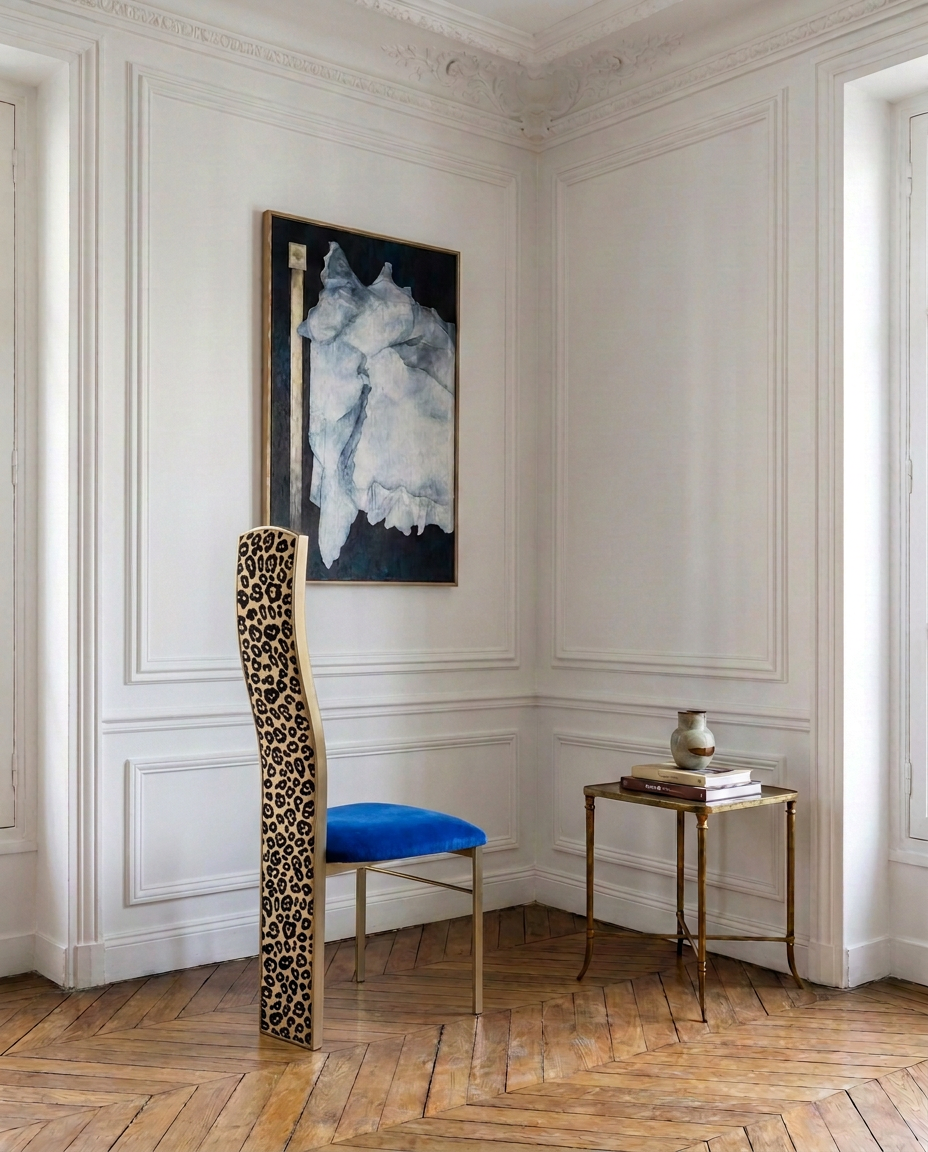 Chaise sculpturale vintage années 70, vue 2