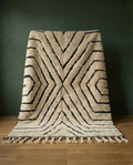 Tapis berbère XXL - graphique noir blanc 315x220cm