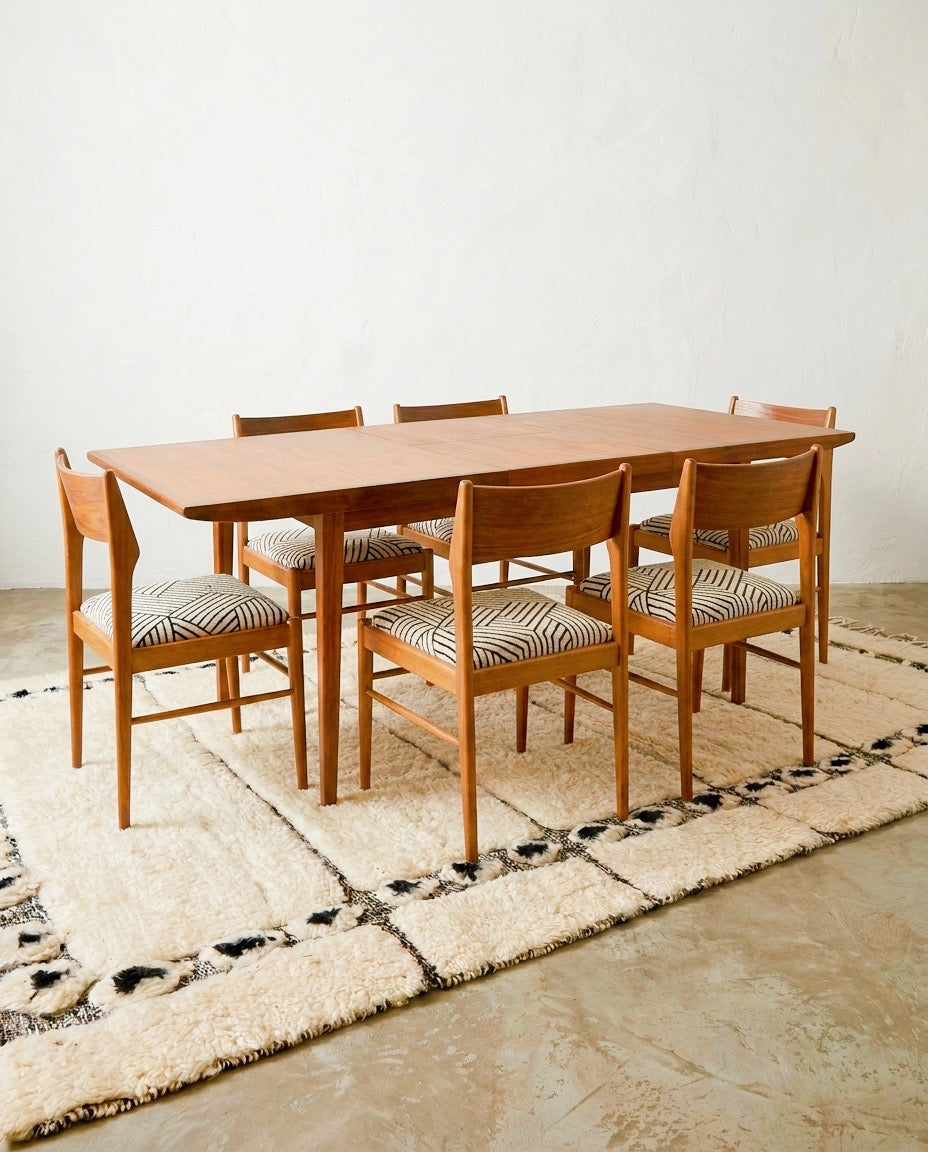 Table à manger scandinave vintage extensible