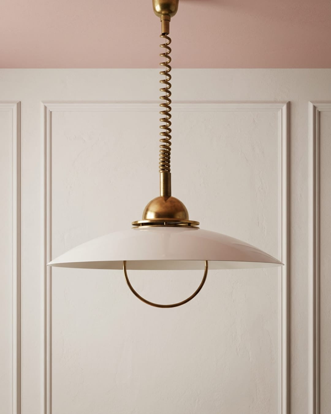 Suspension vintage ø50cm - métal et laiton doré
