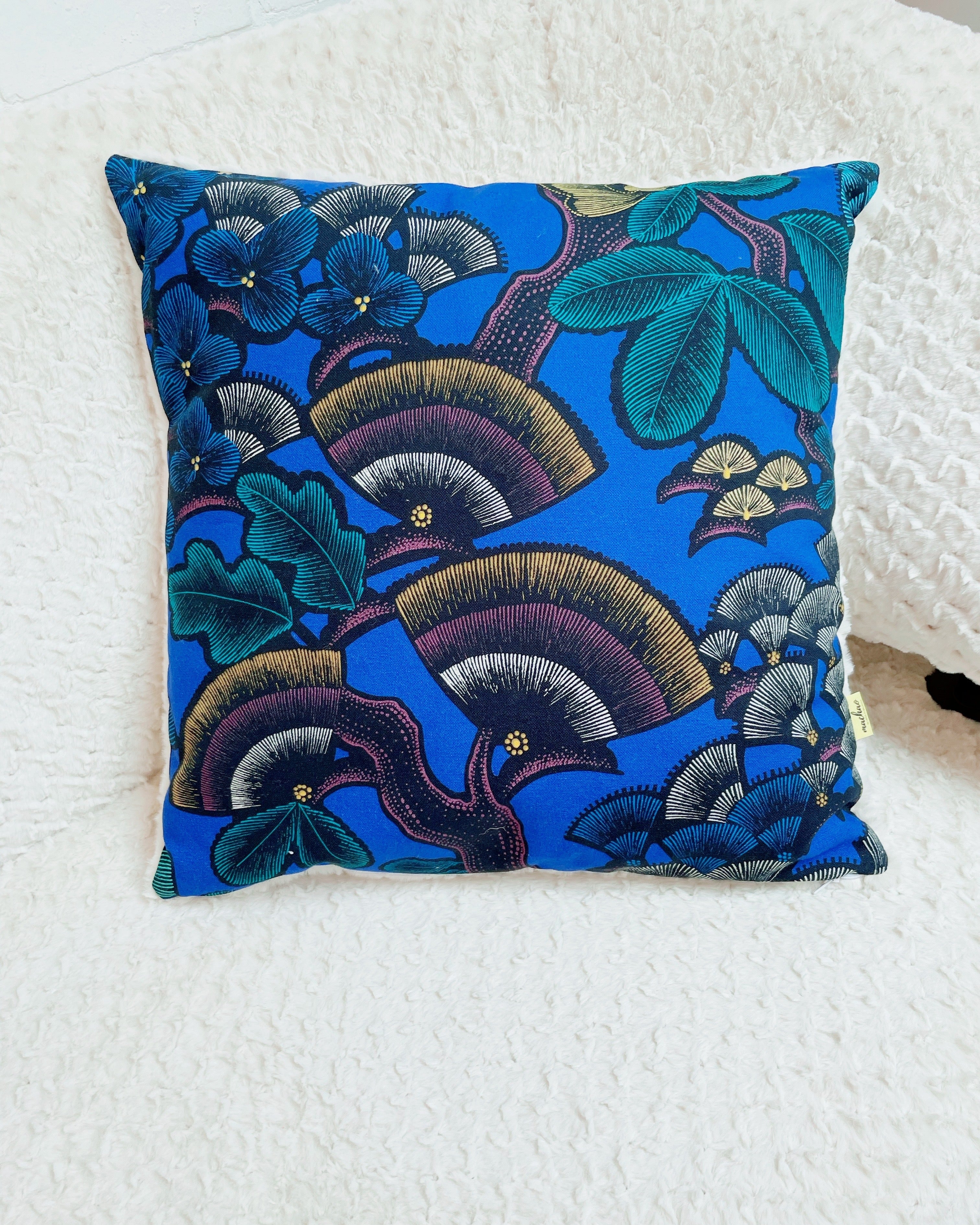 Kussen 50x50 cm - Thevenon Kew Garden Blue stof