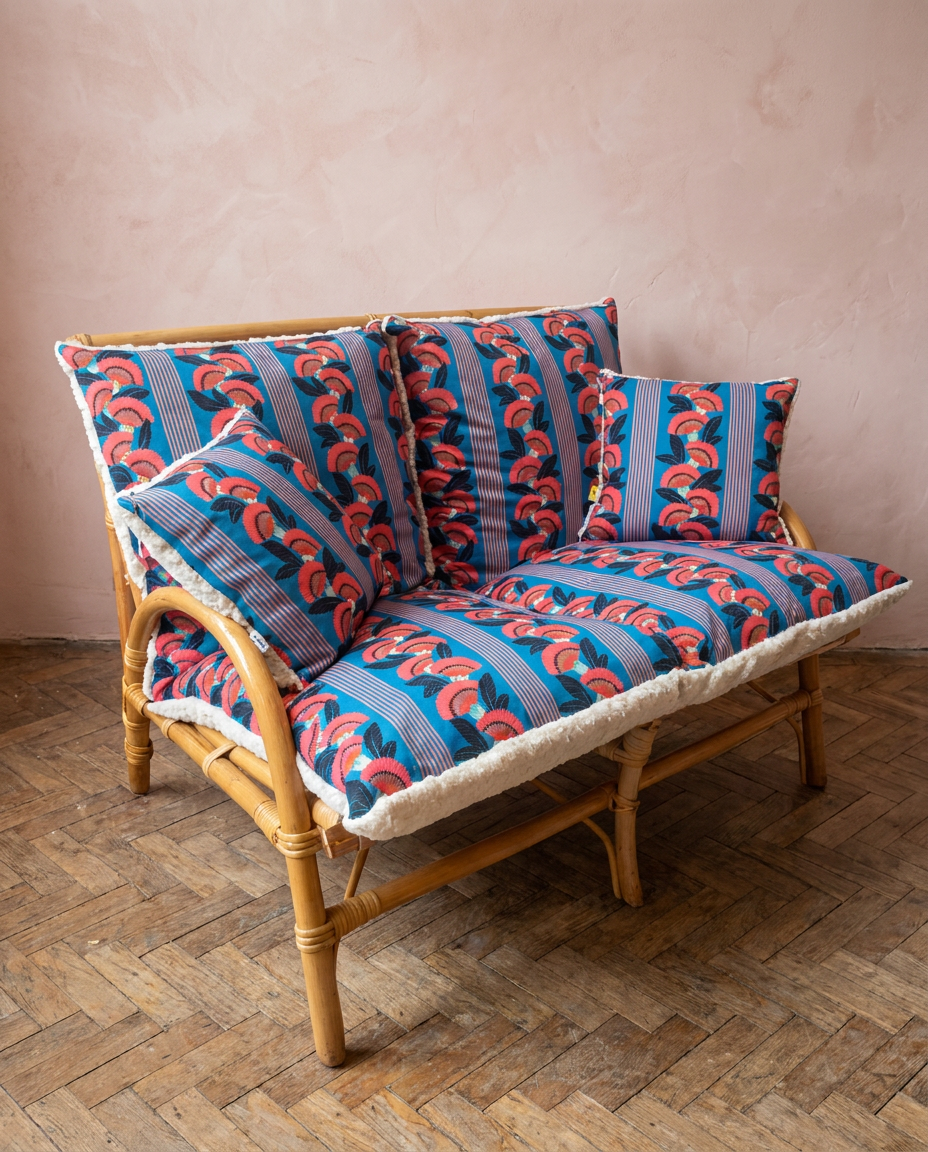 Fauteuil en rotin vintage – revisité à l’atelier