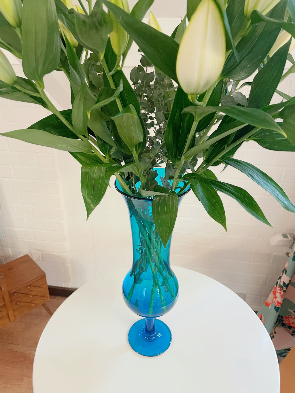Grand vase - Bleu translucide