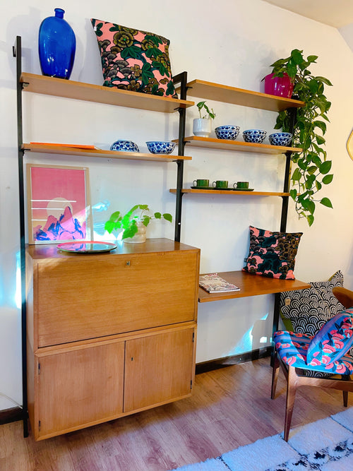 Wall-Unit. Bibliothèque murale avec bureau, Van den Berghe-Pauvers - circa 1960