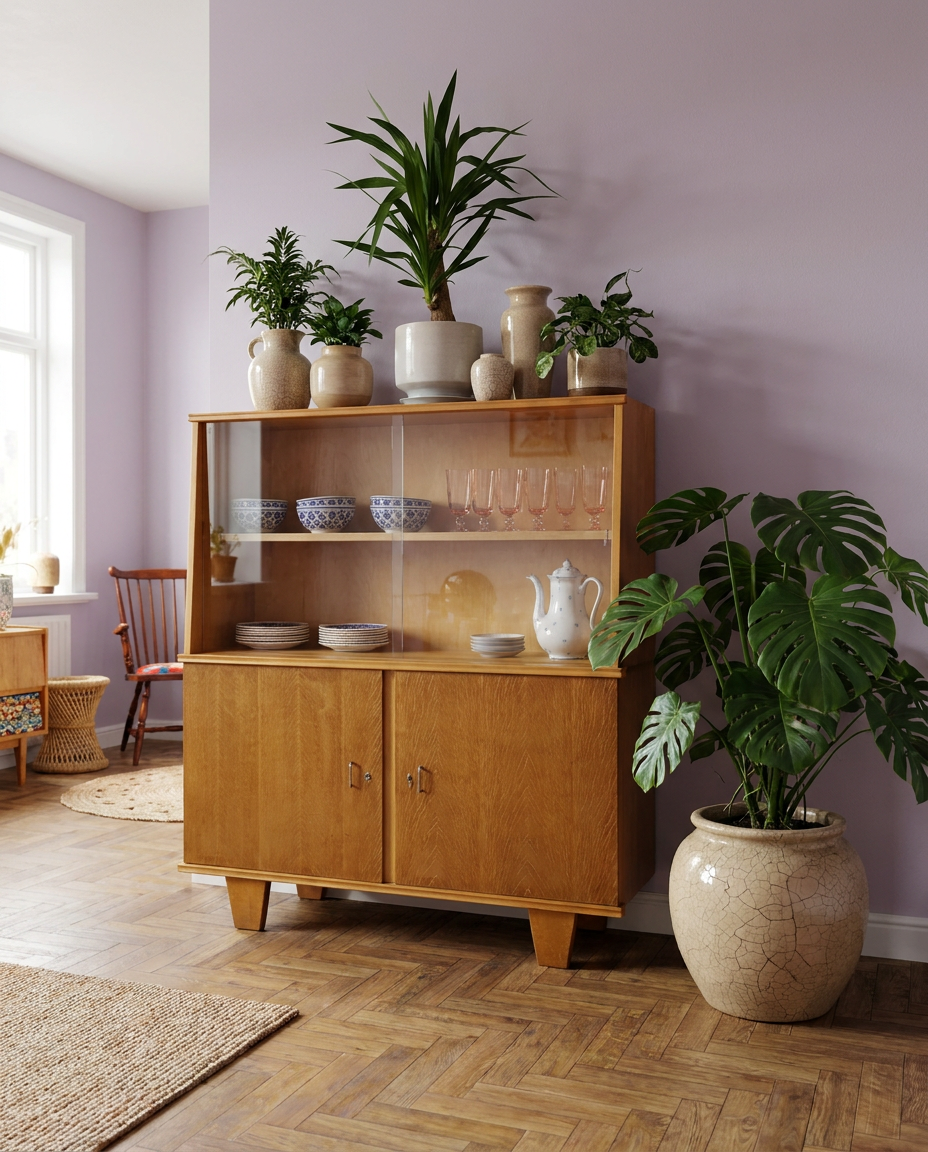 Buffet vitrine vintage