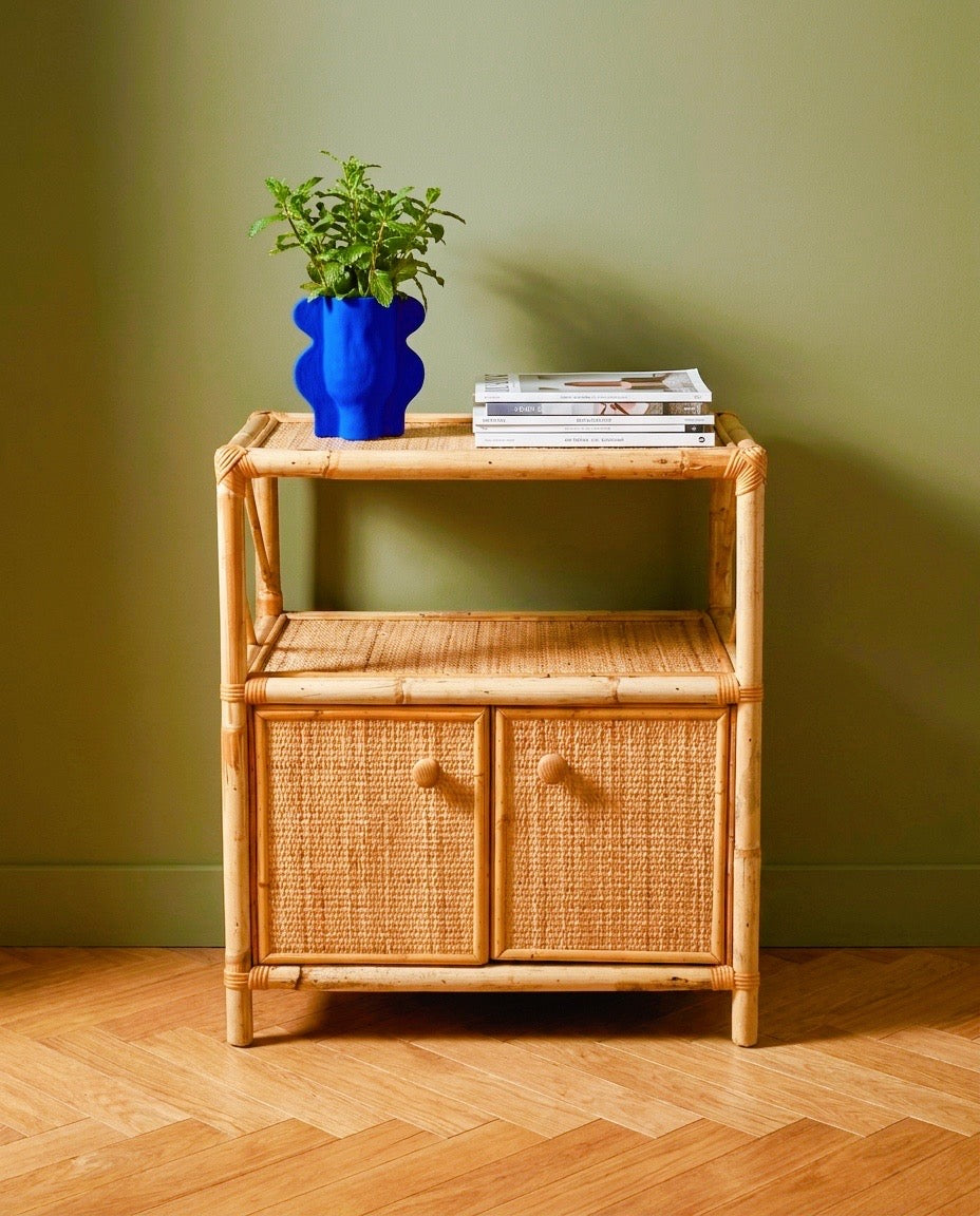 Armoire en rotin vintage