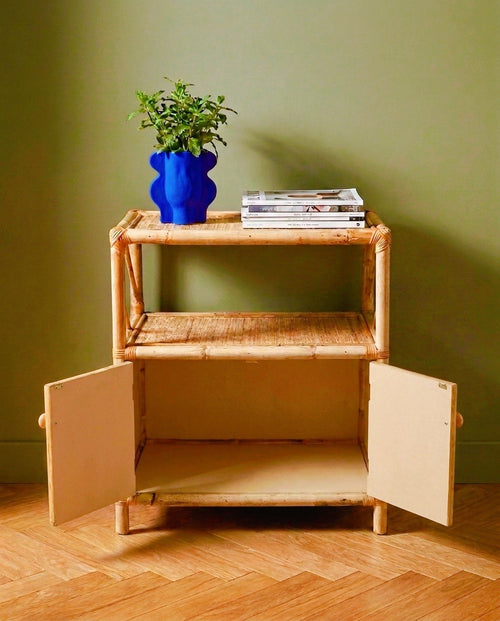 Armoire en rotin vintage