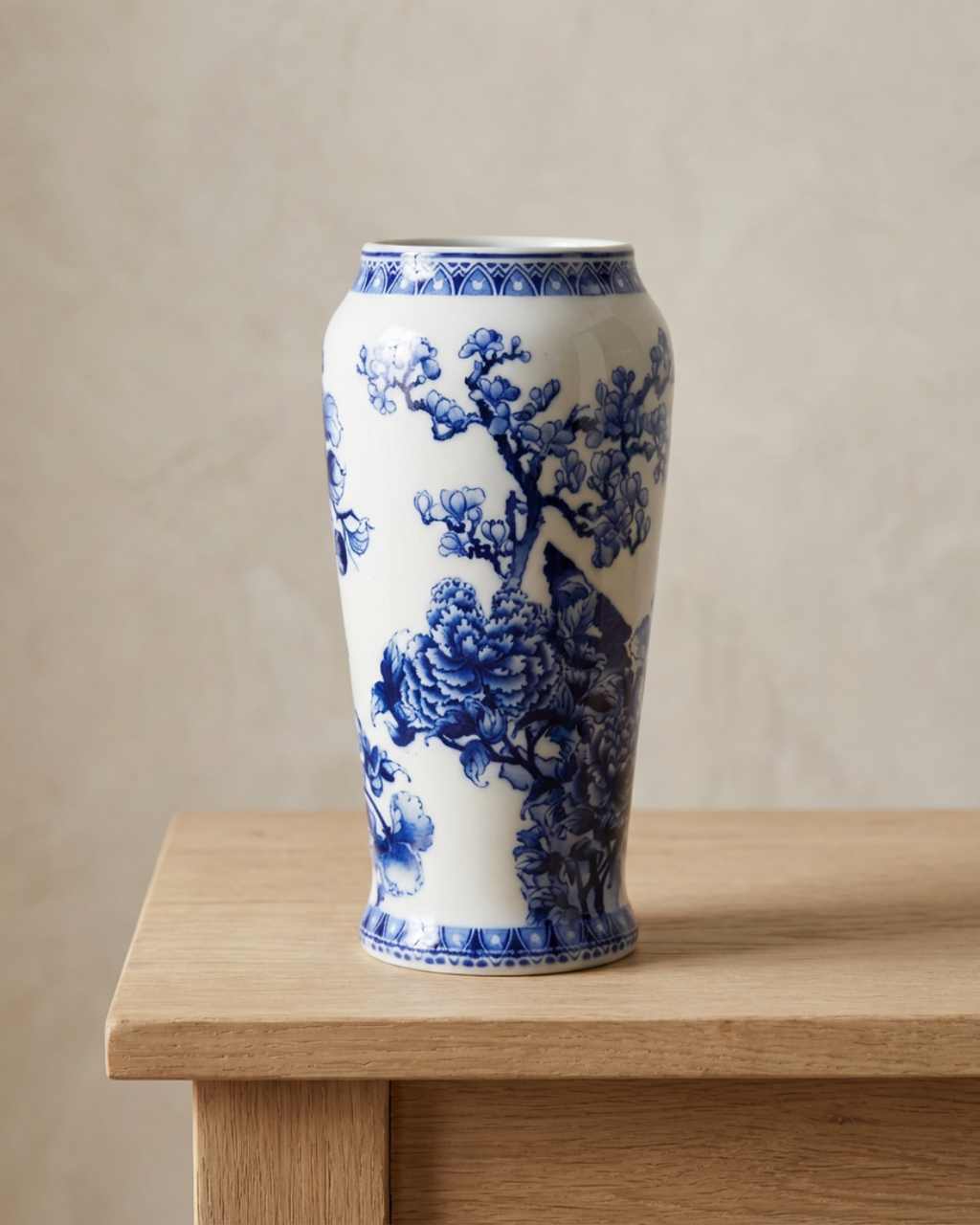 Vase - Villeroy & Boch. Décor bleu et blanc