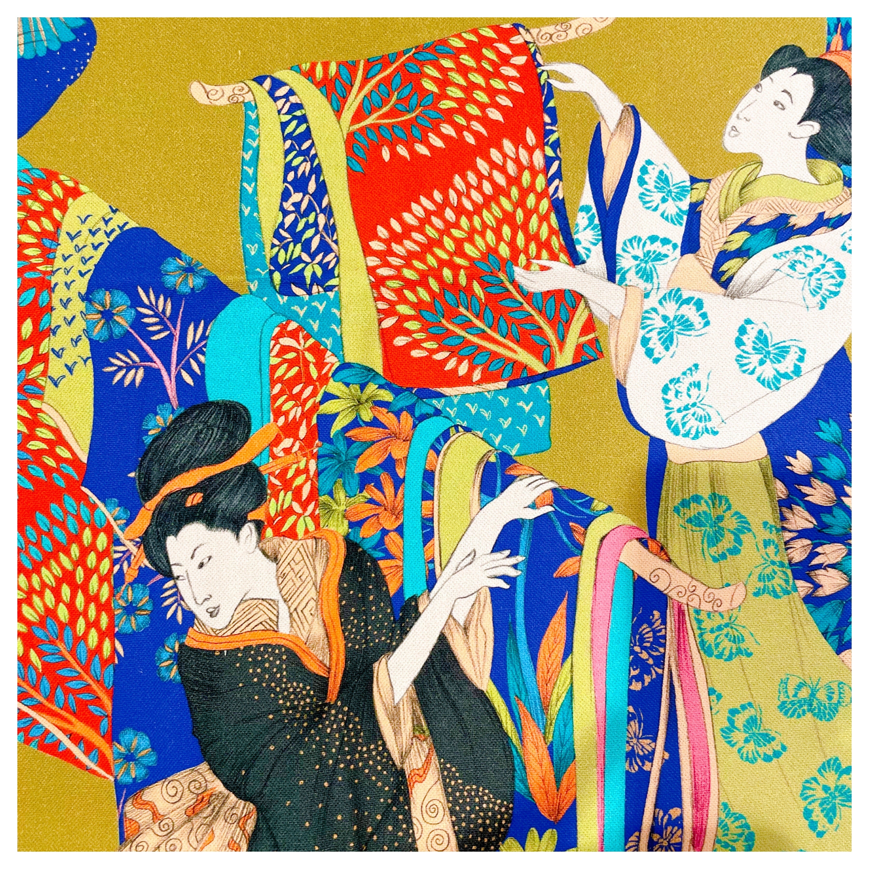 Kimono Geisha - Or et kaki