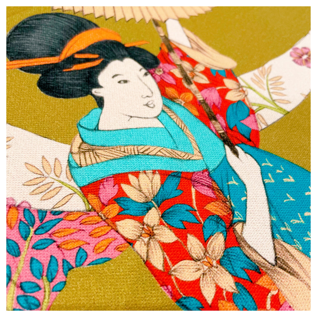 Kimono Geisha - Or et kaki
