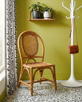 Chaise vintage en rotin - années 70