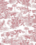 Papier peint Animalia Bordeaux, motif animaux, Maison Thevenon