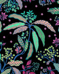 Papier peint Bibi Fond Noir, motif floraux, Maison Thevenon