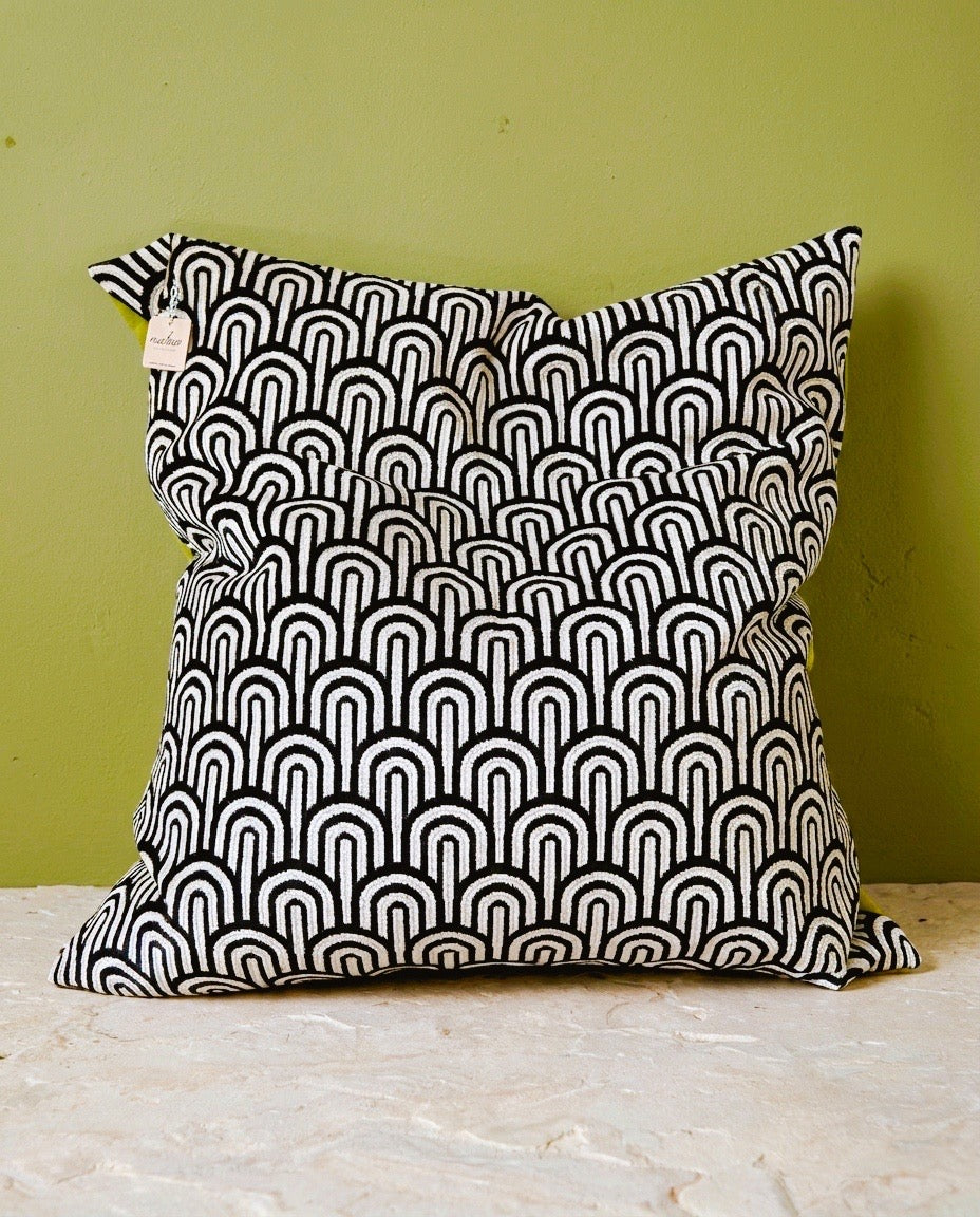 Pouf géant Art Déco déhoussable – pièce unique