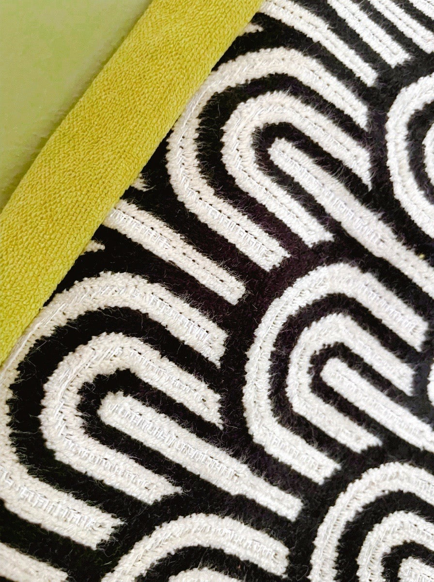 Pouf géant Art Déco déhoussable – pièce unique
