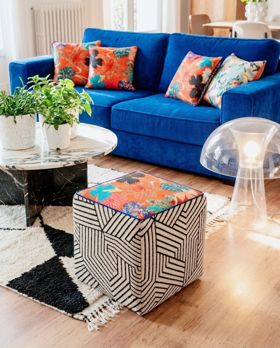 Pouf sur roulettes
