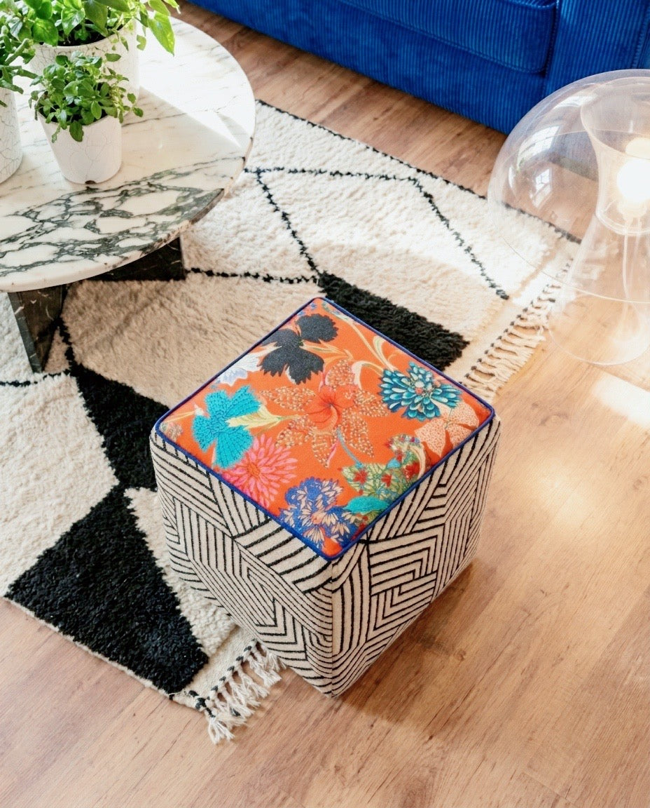 Pouf sur roulettes